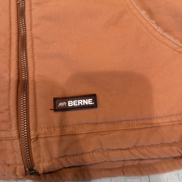 Berne Other - Berne Workwear Canvas Vest Brown Sherpa Lined Work Vest Size M 00053